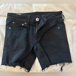 American Eagle Black Denim Cutoff Shorts